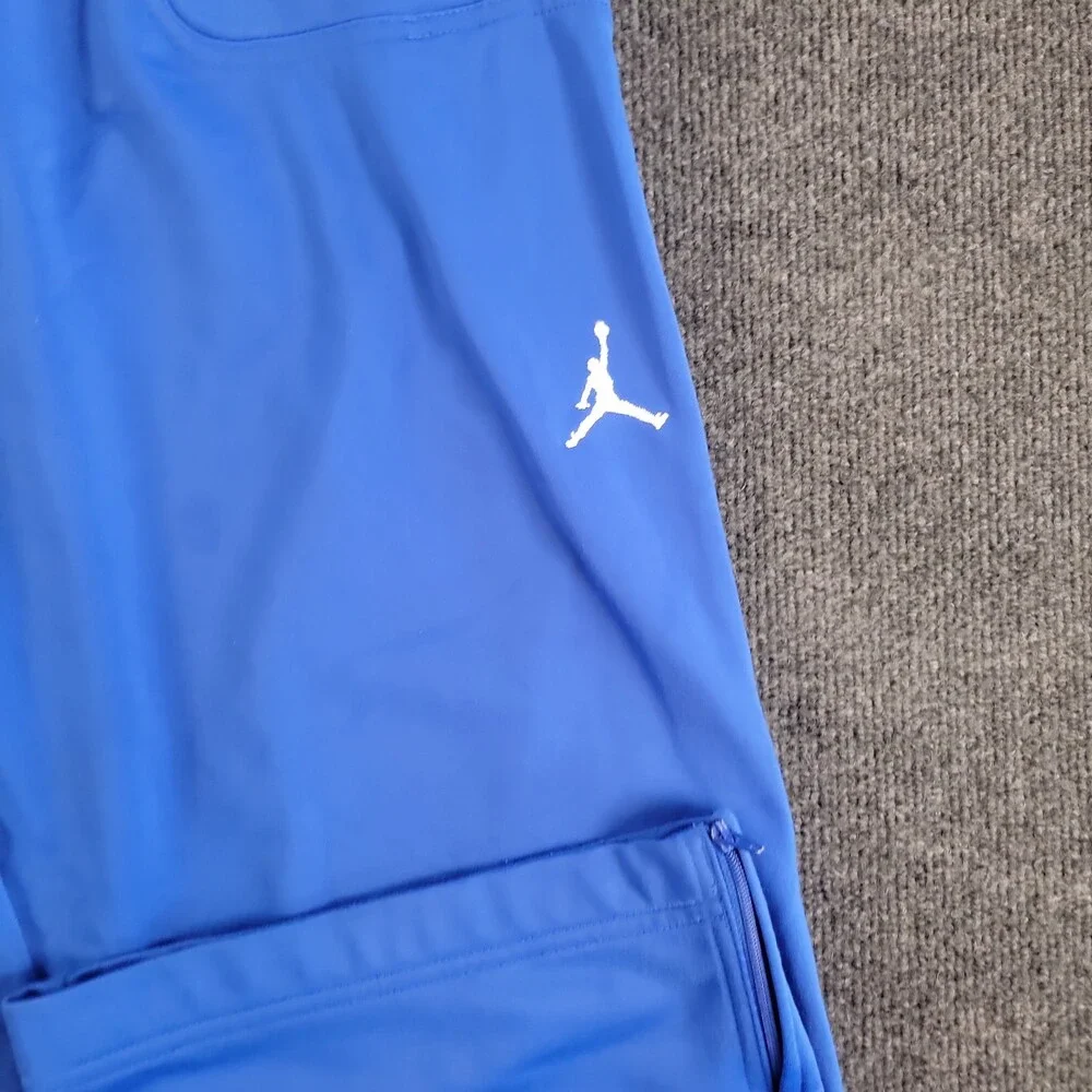 Jordan Track Pants Mens Large Flight Team Blue Ankle Zip Warm Up